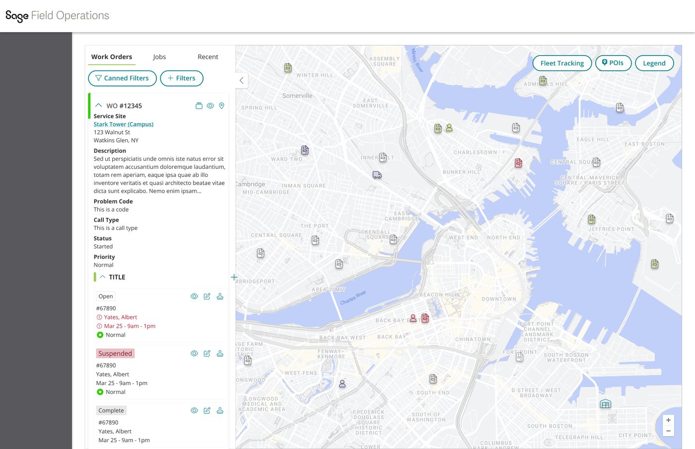 Exploration of record card visual styling for the map's detail cards