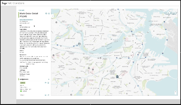 Compact demo of the work order panel detail view interaction